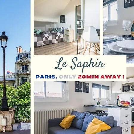 Appartement Le Saphir - 20min From Paris & Cdg Airport - 2 Bathrooms - 2 Desks